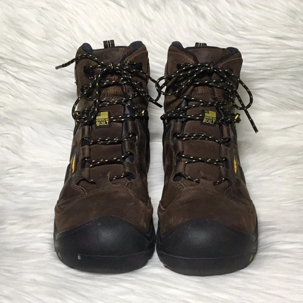 Keen Men’s Dover 6” Waterproof Carbon Toe Boots, Dark Earth/Black, 13D
